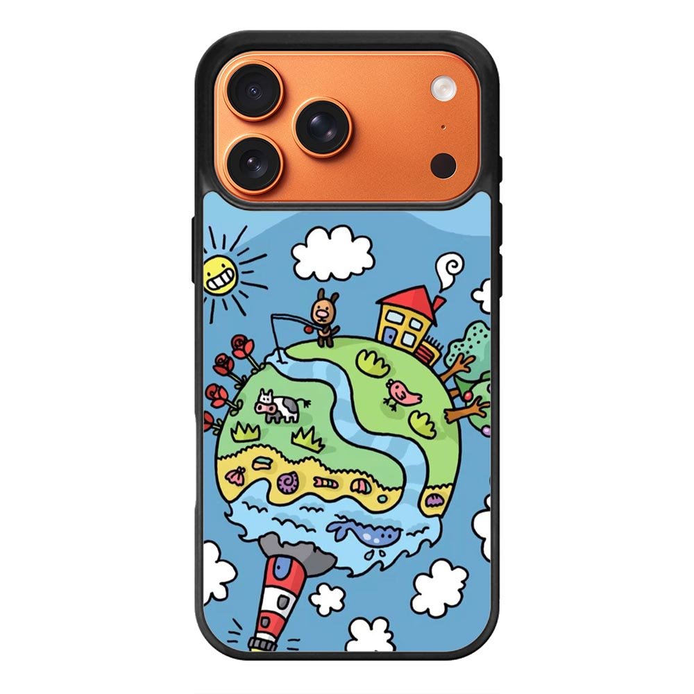 Cute Doodle Art iPhone 17 Pro Case QC8813