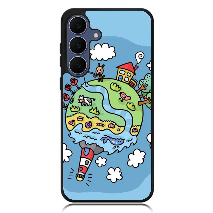 Cute Doodle Art Samsung Galaxy S25 FE Case OV8813
