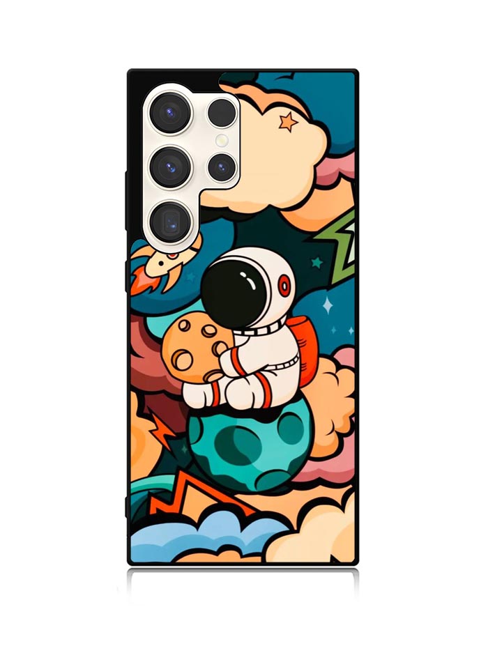 Cute Astronaut Hug The Planet Samsung Galaxy S23 Ultra 5G Case QC8810