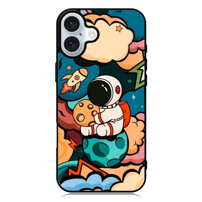 Cute Astronaut Hug The Planet iPhone 16 Plus Case QC8810