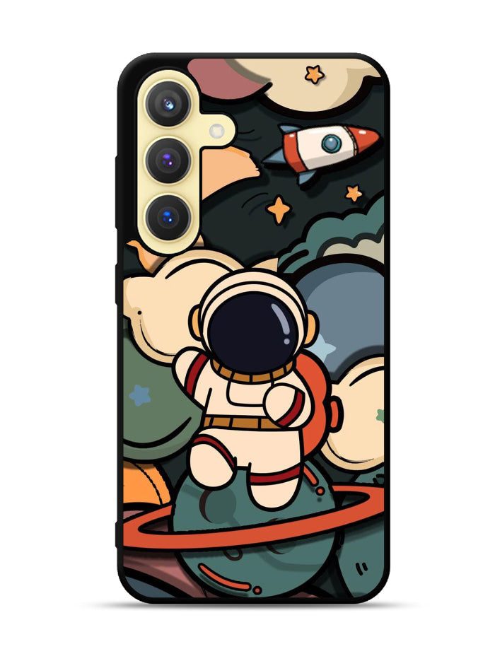 Cute Astronaut Run in Space Samsung Galaxy S25 Plus 5G , Samsung Galaxy S25+ 5G Case OV8811