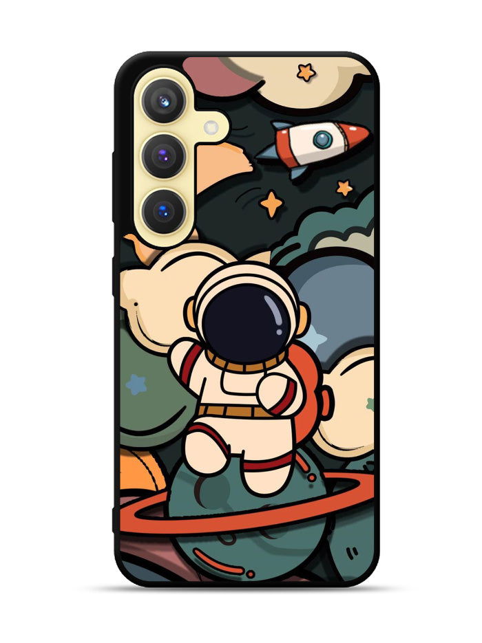 Cute Astronaut Run in Space Samsung Galaxy S23 FE 5G Case QC8811