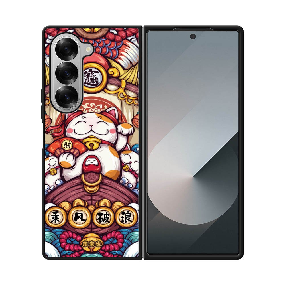 Cute Maneki Neko Samsung Galaxy Z Fold 7 5G Case OV8850