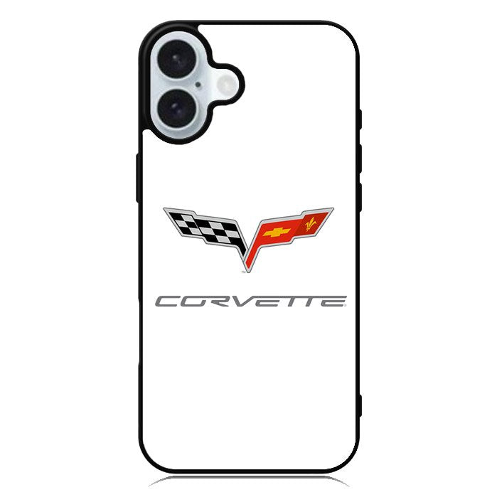 Corvette Logo White Background iPhone 16 Plus Case QC8847