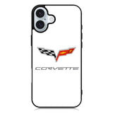 Corvette Logo White Background iPhone 16 Plus Case QC8847