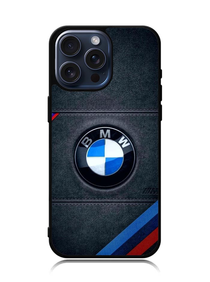 BMW Logo Leather iPhone 15 Pro Case OV11172