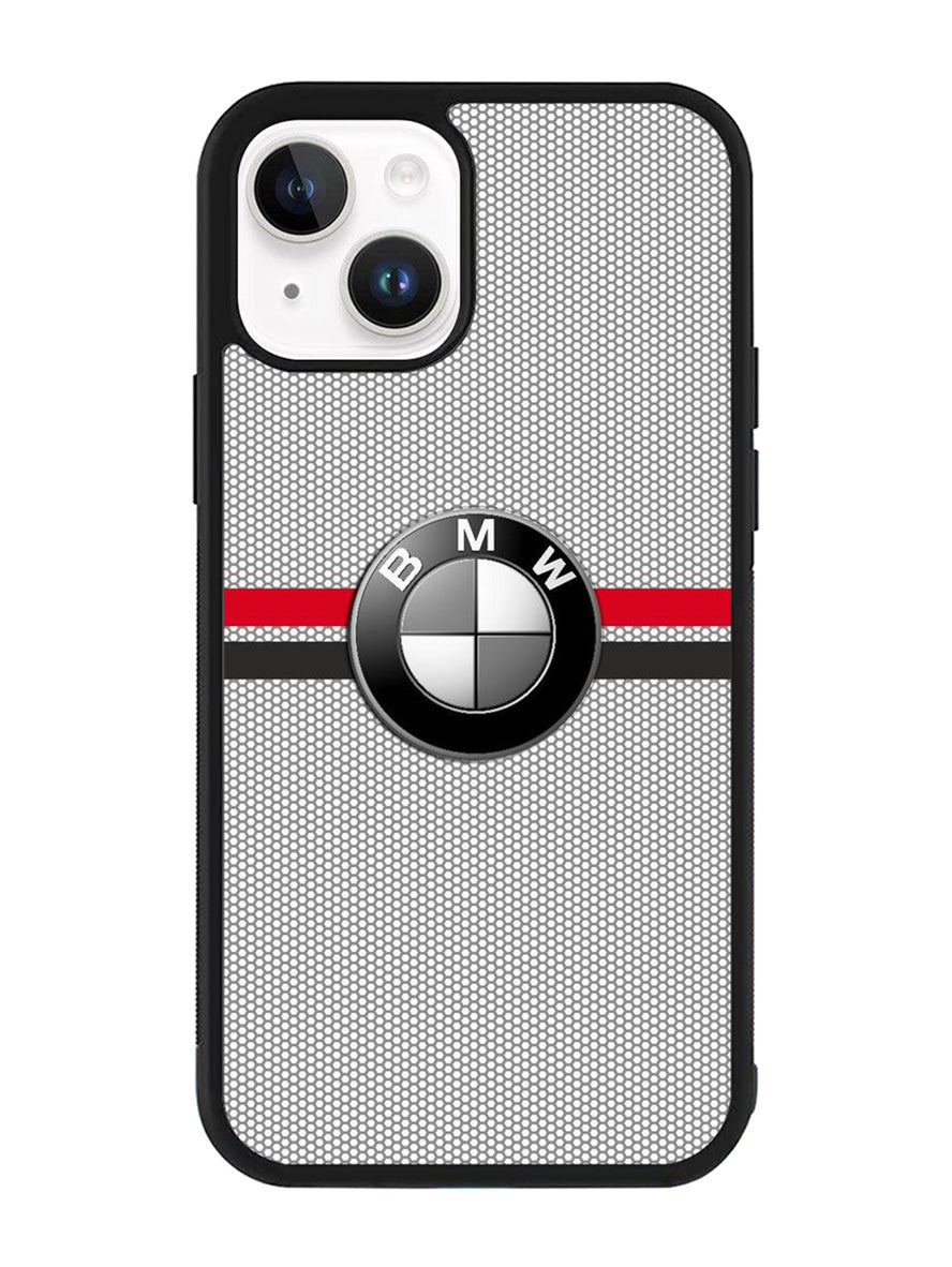 BMW Racing Red Black Logo iPhone 14 Plus Case QC11179