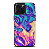 Swirl Paint Blue and Yellow iPhone 16 Pro Case OV10837