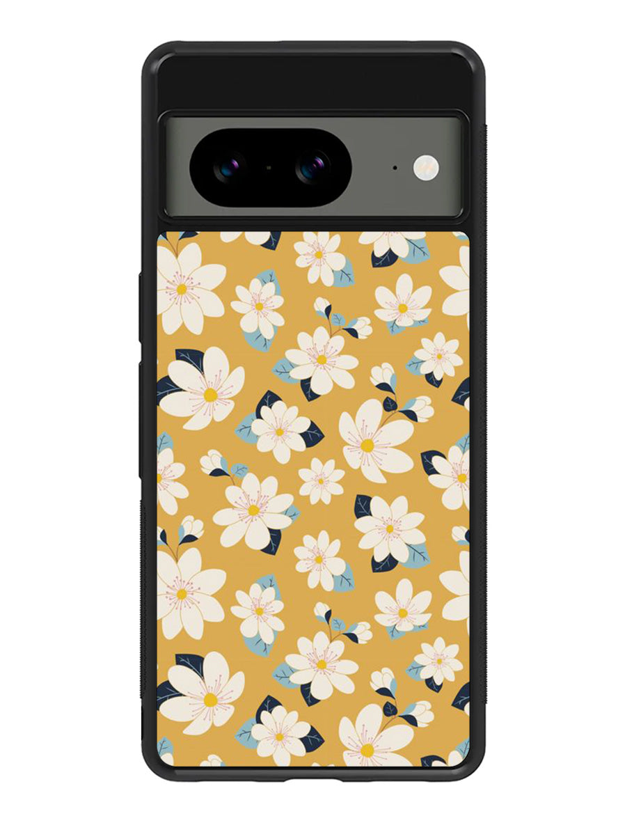 Cute white flowers seamless pattern Google Pixel 8 Case QC10922