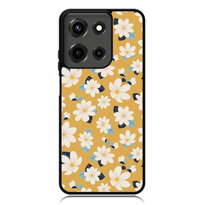 Cute white flowers seamless pattern Motorola Moto G 5G 2025 Case OV10922