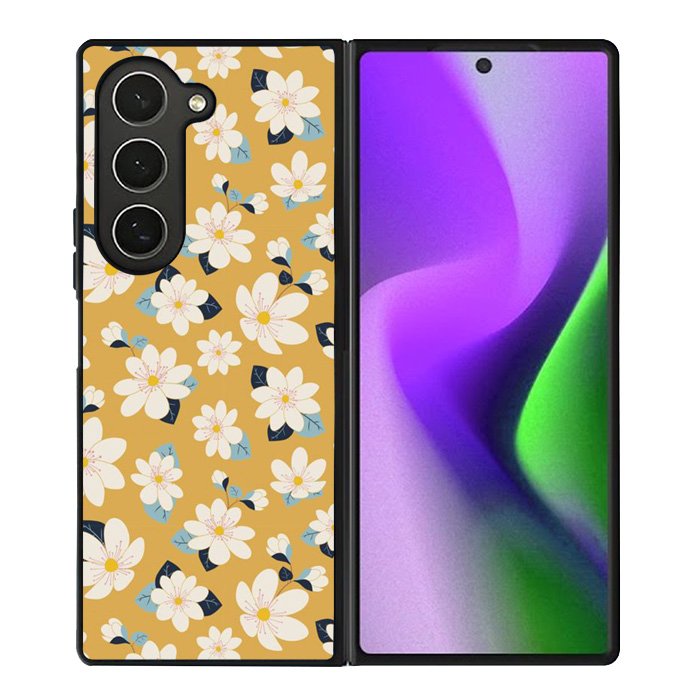 Cute white flowers seamless pattern Samsung Galaxy Z Fold 6 5G 2024 Case OV10922
