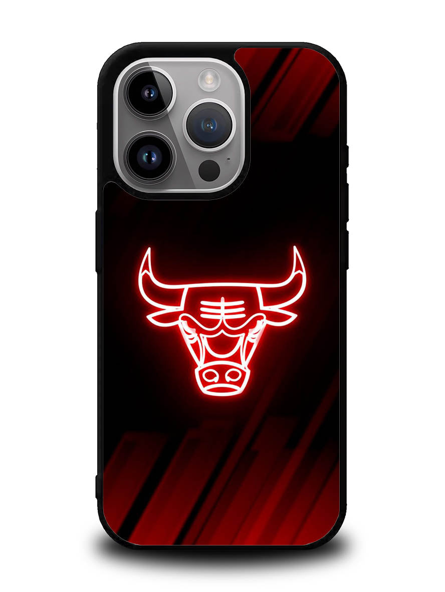 Chicago Bulls NBA Neon Logo iPhone 15 Pro Max Case OV10683