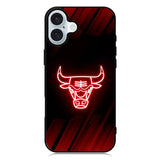 Chicago Bulls NBA Neon Logo iPhone 16 Plus Case QC10683