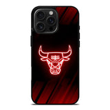 Chicago Bulls NBA Neon Logo iPhone 16 Pro Max Case OV10683
