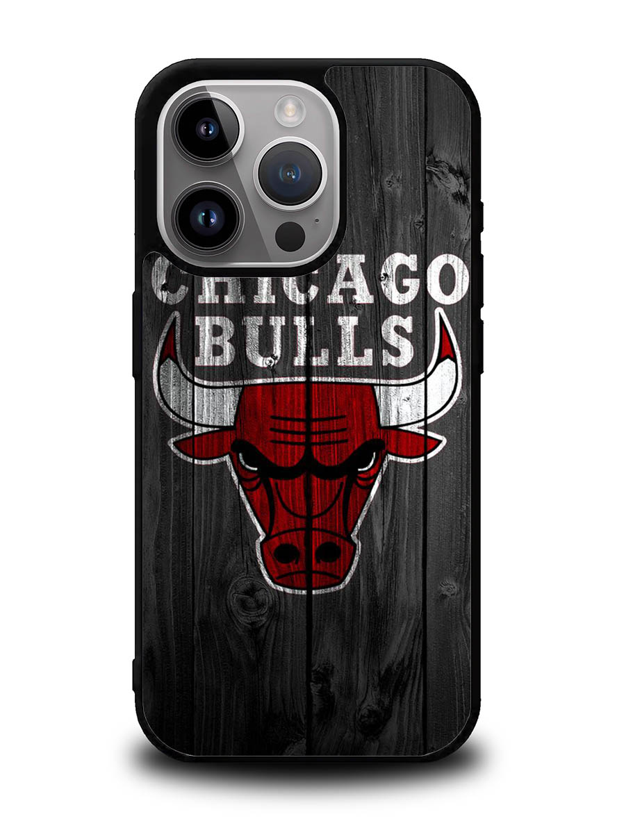 Chicago Bulls Wood Background iPhone 14 Pro Case QC10688