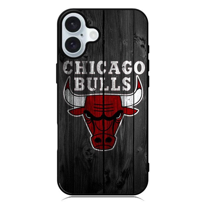 Chicago Bulls Wood Background iPhone 16 Case QC10688