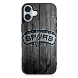 San Antonio Spurs Wood Logo iPhone 16 Plus Case QC10417