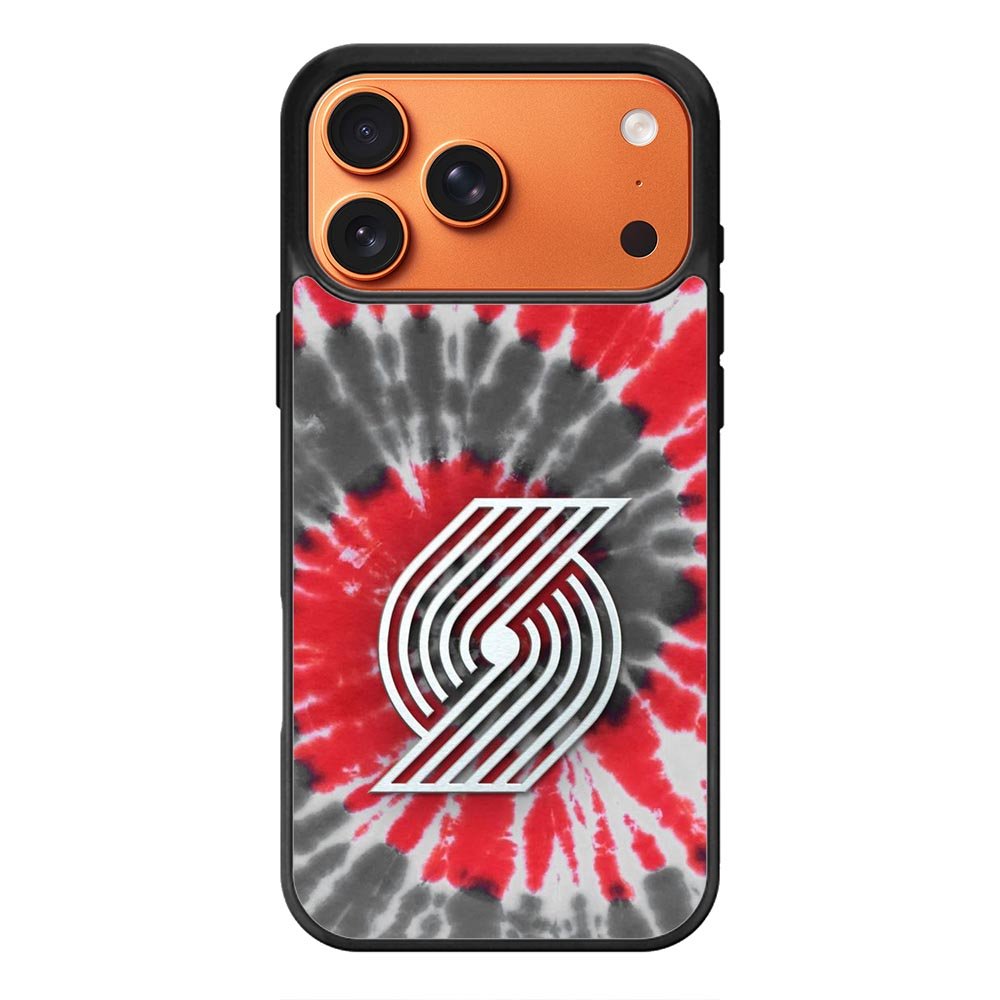 Portland Trailblazers Tie Dye Style Logo iPhone 17 Pro Case QC10397