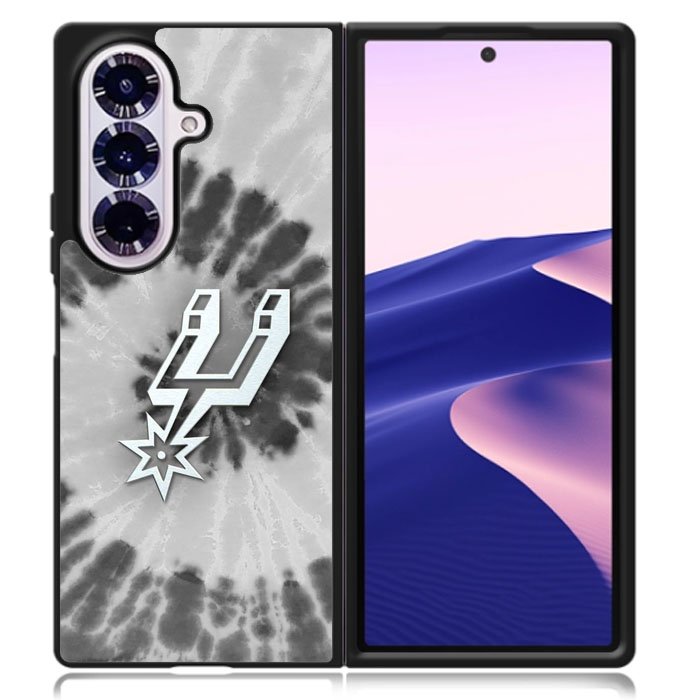 San Antonio Spurs Tie Dye Style Logo Samsung Galaxy Z Fold 7 Case OV10416