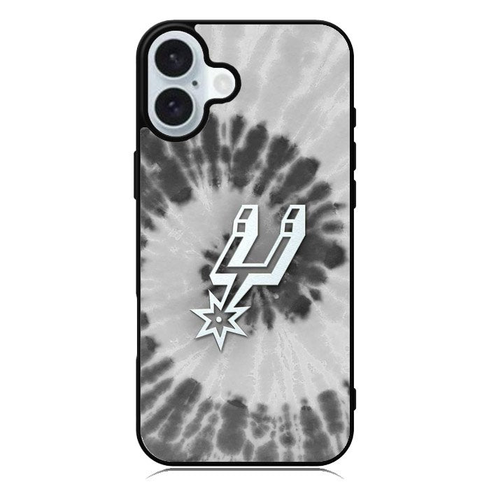 San Antonio Spurs Tie Dye Style Logo iPhone 16 Plus Case QC10416