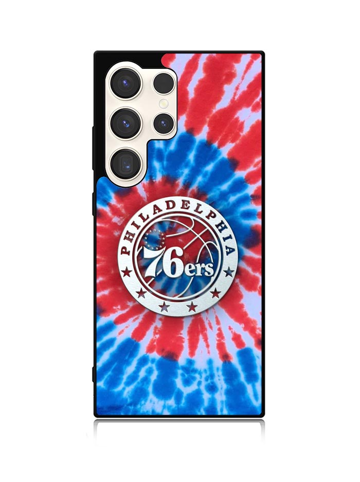 Philadelphia 76ers Tie Dye Style Logo Samsung Galaxy S25 Ultra 5G Case QC10542