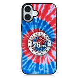 Philadelphia 76ers Tie Dye Style Logo iPhone 16 Plus Case QC10542