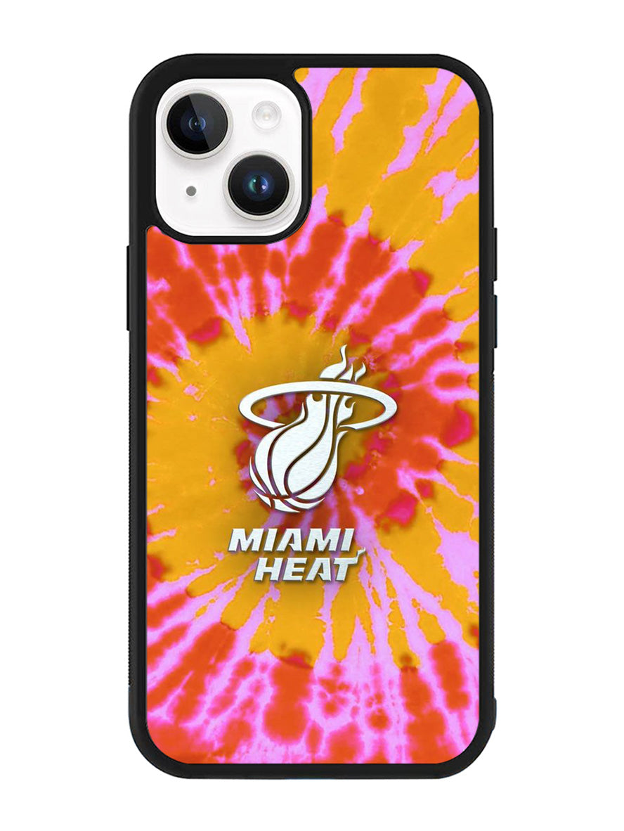 Miami Heat Tie Dye Style Logo iPhone 15 Case OV10493