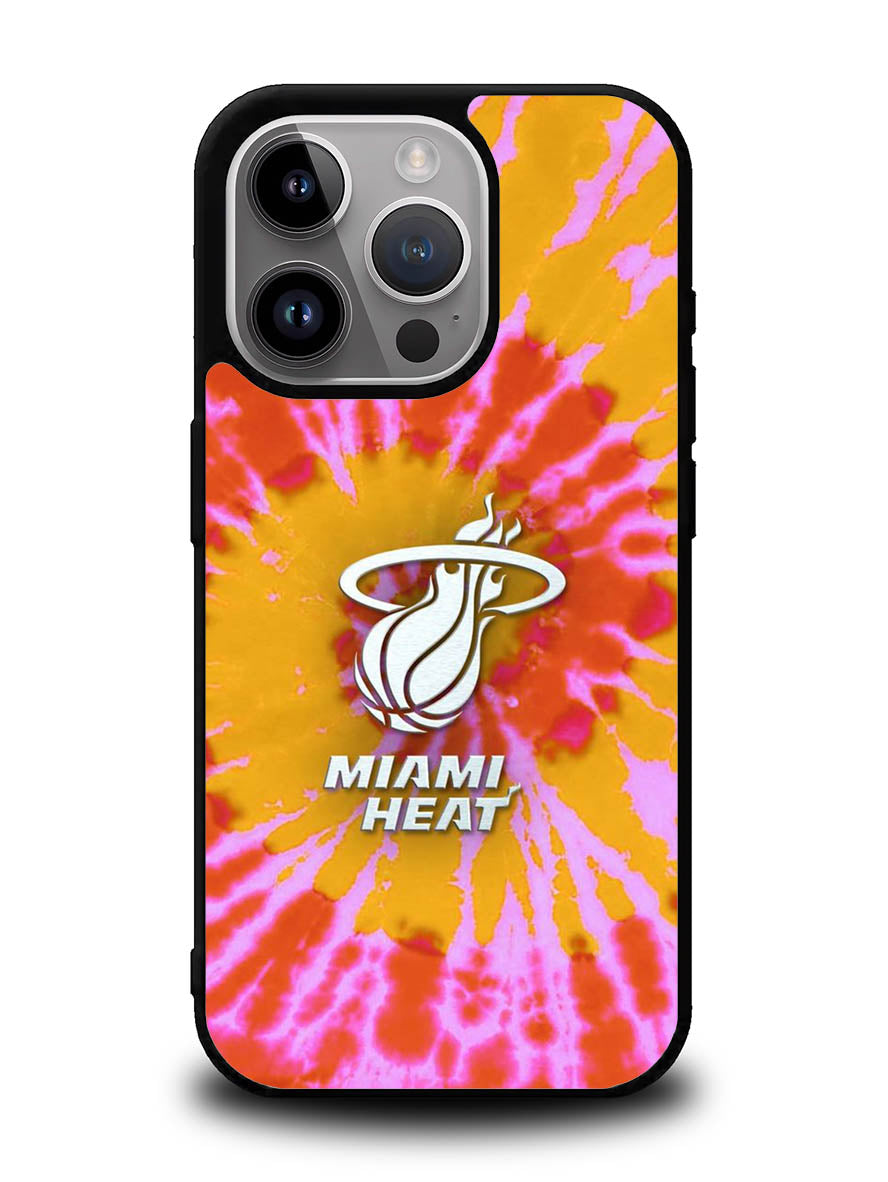 Miami Heat Tie Dye Style Logo iPhone 15 Pro Case OV10493