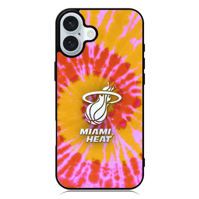 Miami Heat Tie Dye Style Logo iPhone 16 Plus Case QC10493