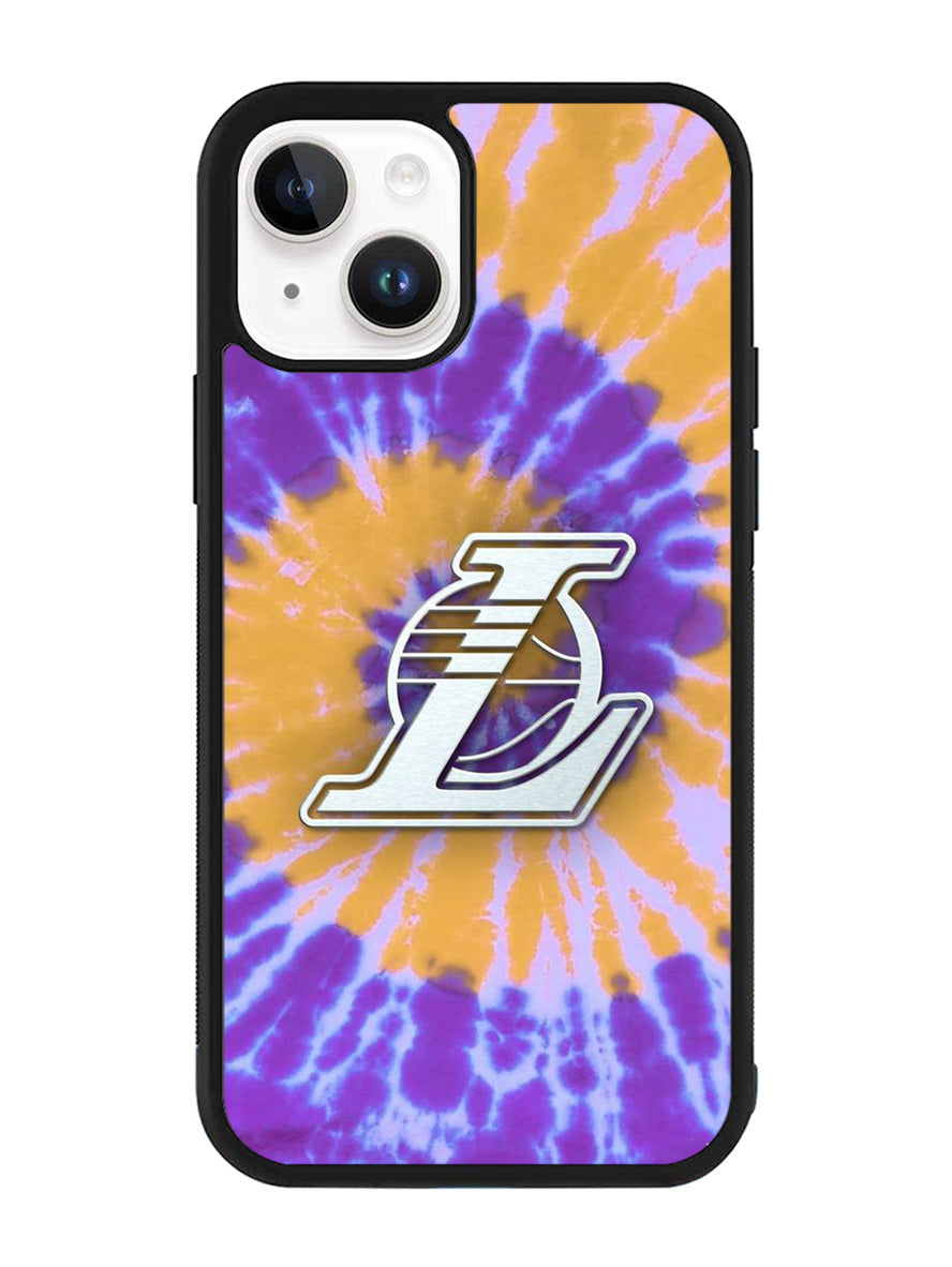 Los Angeles Lakers Tie Dye Style Logo iPhone 15 Case OV10624