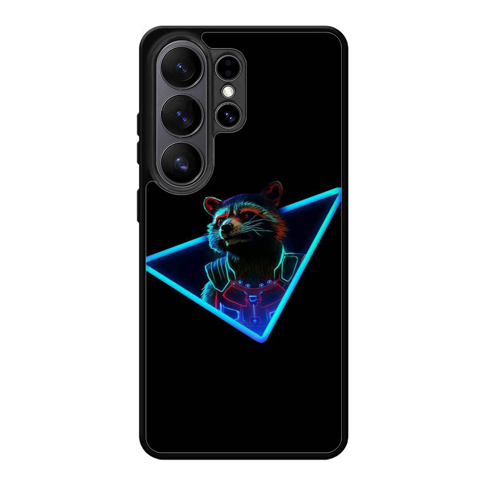 Rocket Raccoon Neon Samsung Galaxy S26 Ultra Case QC1920