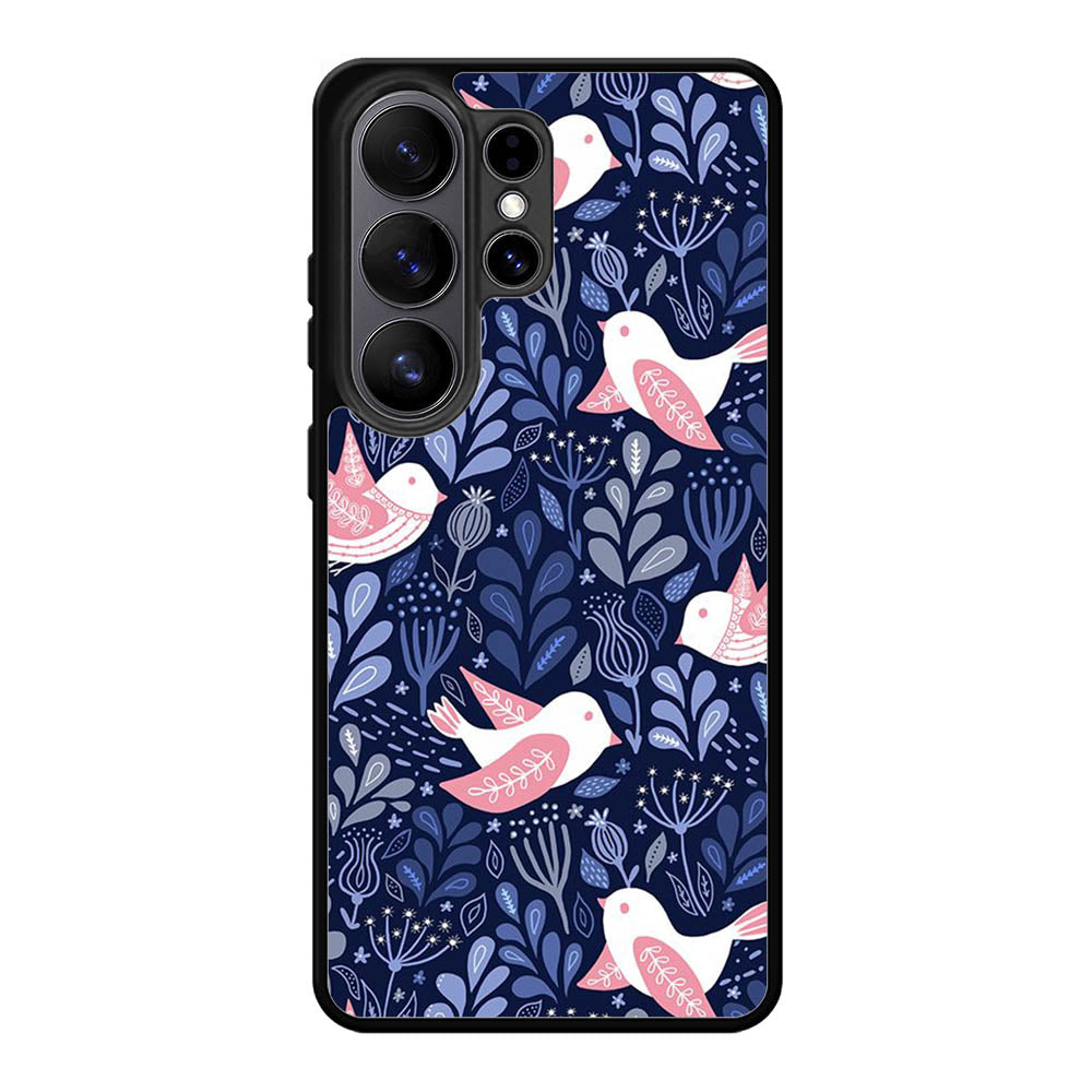 Bird Flower Pattern Samsung Galaxy S26 Ultra Case OV10906