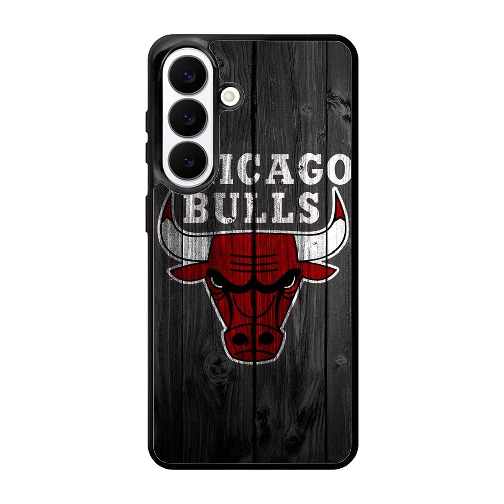 Chicago Bulls Wood Background Samsung Galaxy S26 Plus Case QC10688