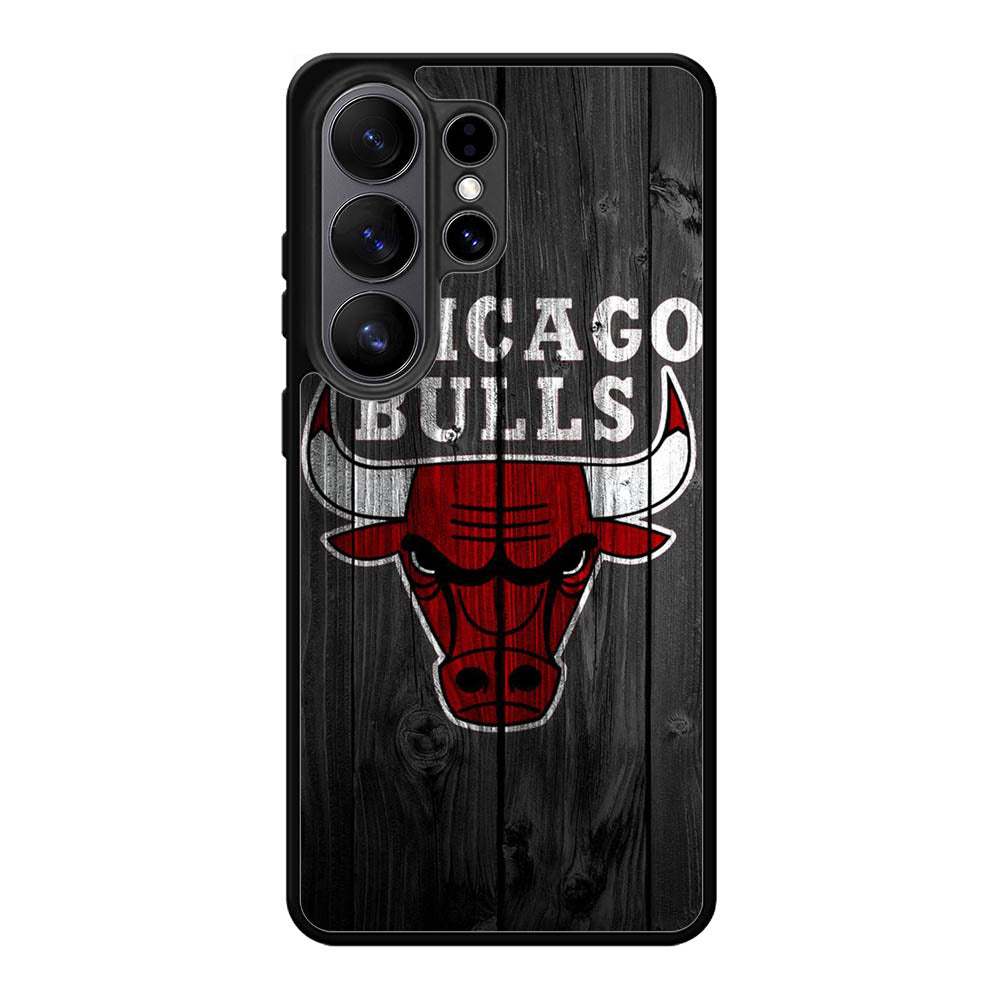 Chicago Bulls Wood Background Samsung Galaxy S26 Ultra Case OV10688