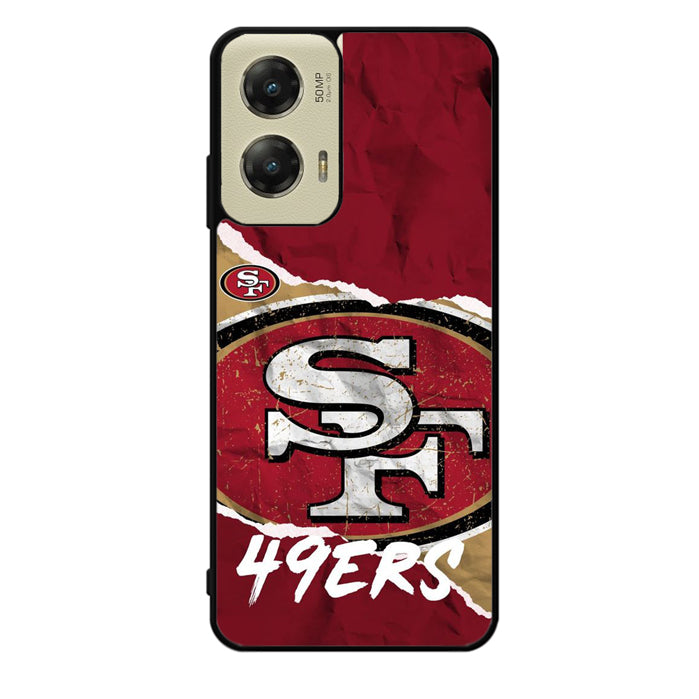 San Francisco 49ers Torn Paper Style Logo Motorola Moto G Stylus 5G 2024 Case OV10317