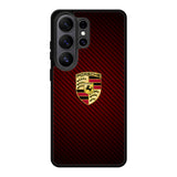 Porsche Logo Carbon Red Samsung Galaxy S26 Ultra Case