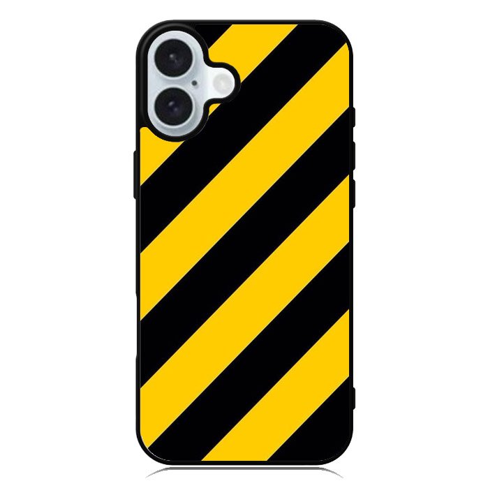 Black Yellow iPhone 16 Plus Case QC5974