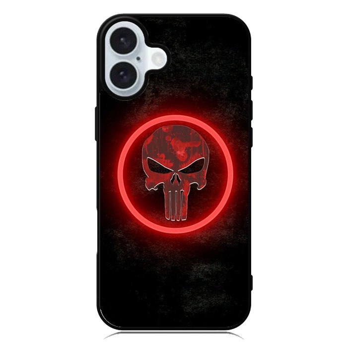 Punisher Red iPhone 16 Case QC5798