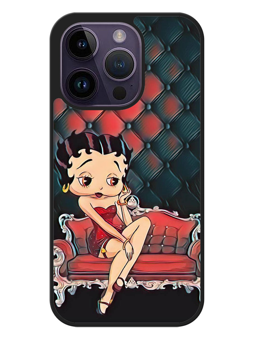 Betty Boop Wallpaper iPhone 14 Pro Case