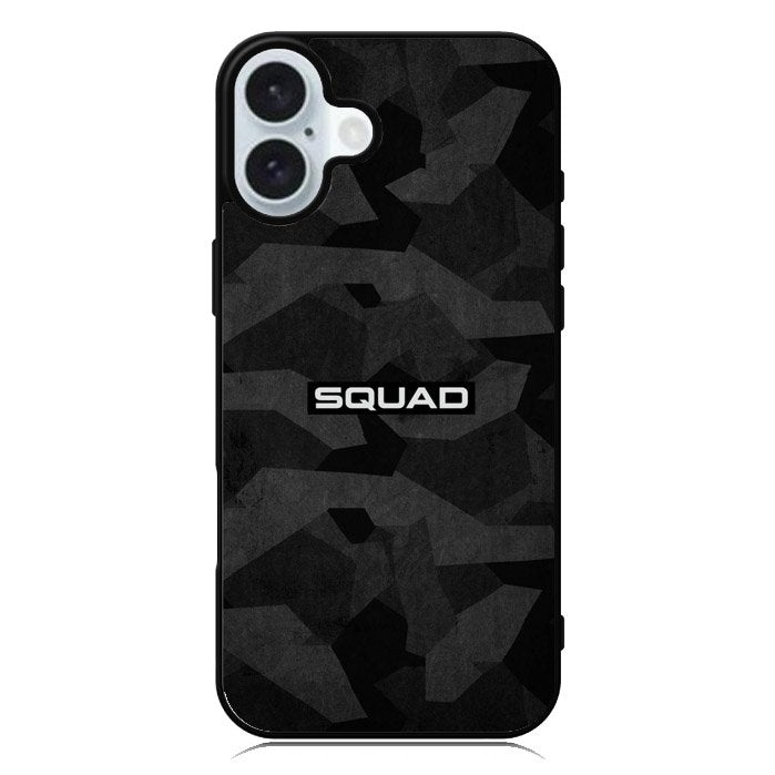 Squad Black Camo iPhone 16 Case QC9401