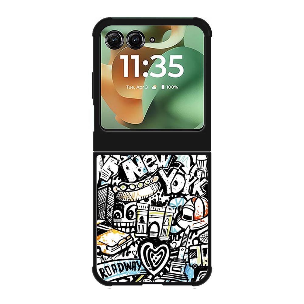 Doodle New York Motorola Moto RAZR 2025 Case OV9338