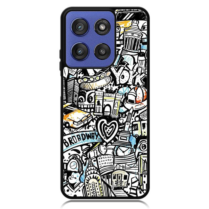 Doodle New York Motorola Moto G Stylus 5G 2025 Case OV9338