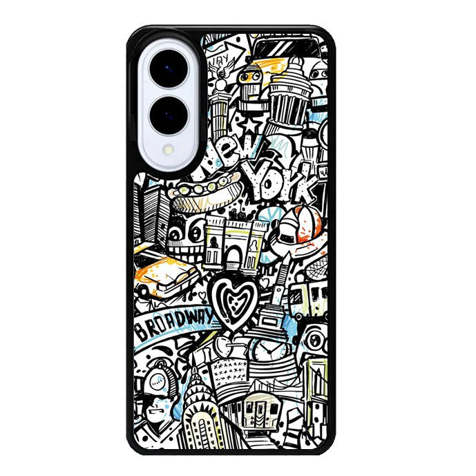 Doodle New York Samsung Galaxy S25 Edge 5G Case OV9338