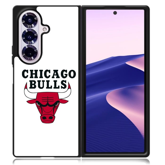 Chicago Bulls White Samsung Galaxy Z Fold 7 Case OV9324
