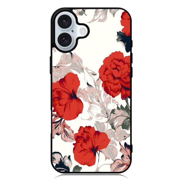 Big Red Peony iPhone 16 Plus Case QC9317