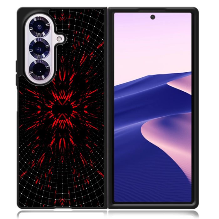 Aesthetic Red Samsung Galaxy Z Fold 7 Case OV9313