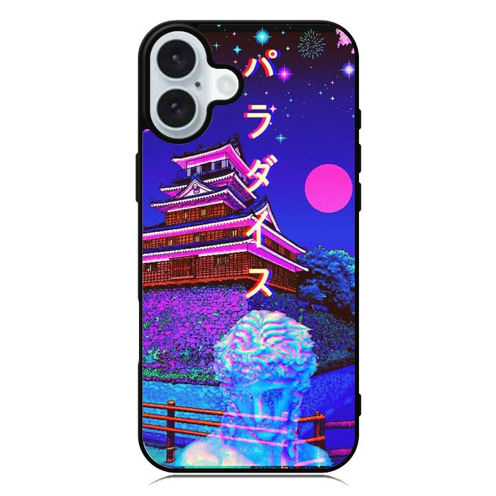 Japanese Vaporwave iPhone 16 Plus Case QC9355
