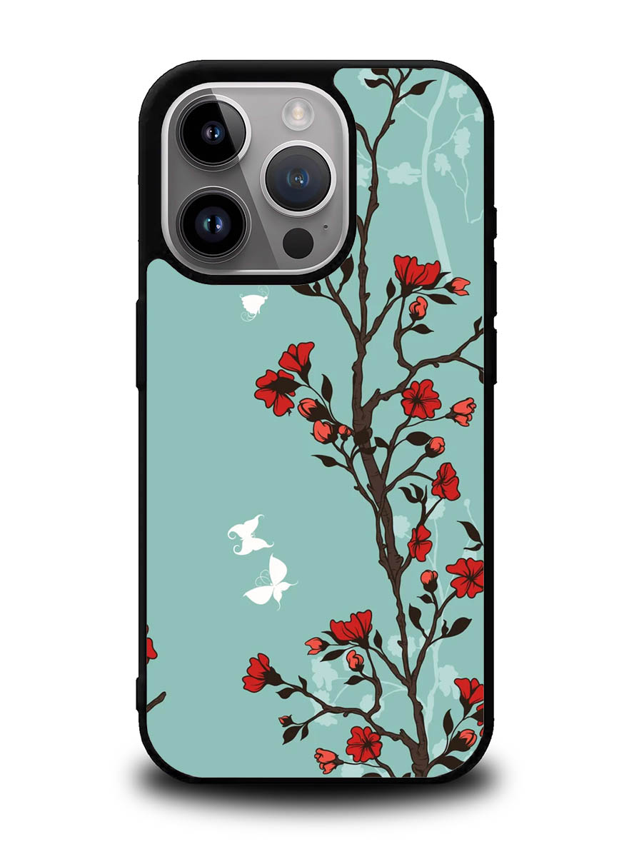 Japanese Flowers iPhone 15 Pro Case OV9457