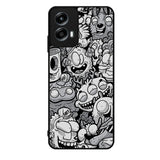 Black Doodle Motorola Moto G Play 2024 Case OV9476