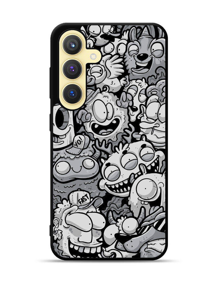 Black Doodle Samsung Galaxy S23 5G Case QC9476